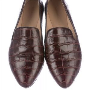 Veronica Beard Griffin Croc Embossed Flats Size 6